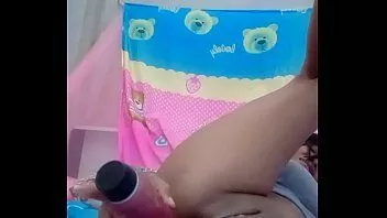 play Asian milf78 loves anal play, red dildo